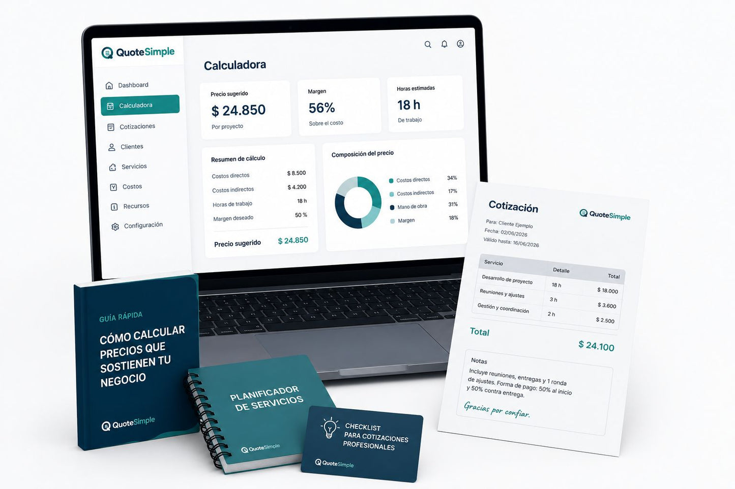 QuoteSimple - Kit de precios & cotizaciones